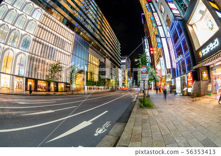 東京銀座6回合在晚上 東京銀座6回合在晚上 56353413