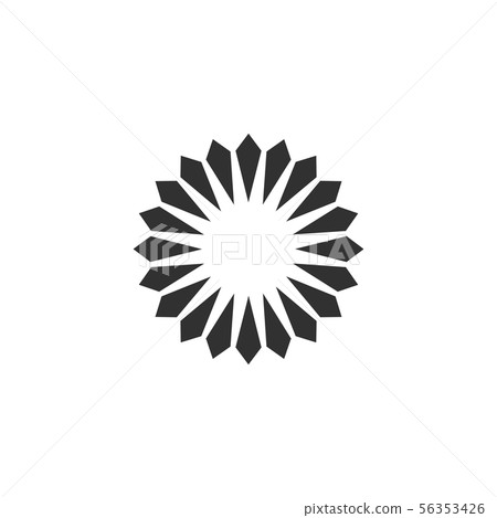 Ornament circle flower abstract vector logo design template decoration business icon company art 56353426