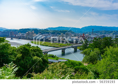 從人吉城堡遺址的人吉市 56359193