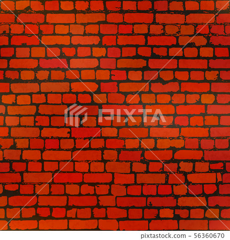 Realistic grunge bricks in worn out brick wall seamless pattern 56360670