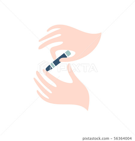 World Diabetes Day symbol. Awareness medical infographic design element. Hand with blood from finger 56364004