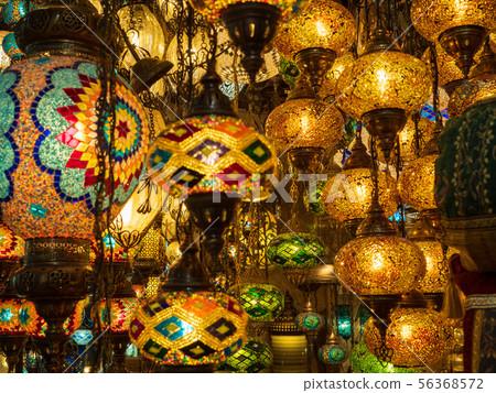 Turkish Mosaic Lamp_Grand Bazaar_Istanbul_Turkey Turkish Mosaic Lamp_Grand Bazaar_Istanbul_Turkey 56368572