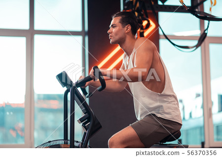 Good looking fit man having an intensive training Good looking fit man having an intensive training 56370356