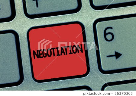 Word writing text Negotiation. Business concept Word writing text Negotiation. Business concept 56370365