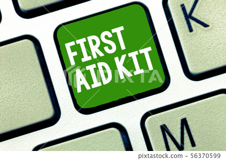 Handwriting text First Aid Kit. Concept meaning 56370599