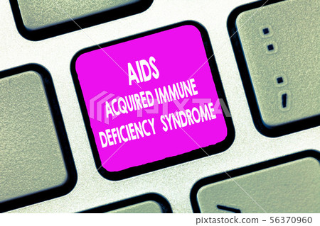 Text sign showing Aids Acquired Immune Deficiency 56370960