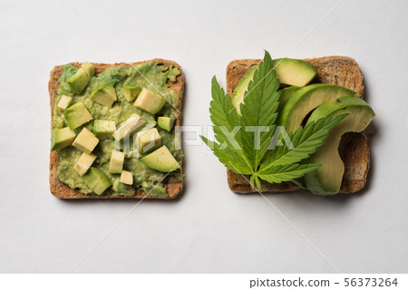 avocado sandwich on clean surface 56373264