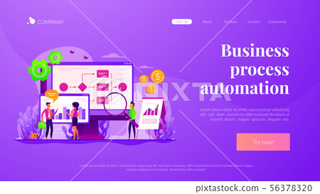 Business process automation landing page template 56378320