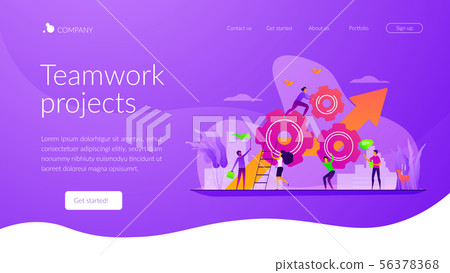 Teamwork power landing page template Teamwork power landing page template 56378368