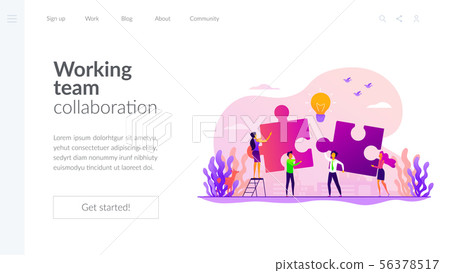 Collaboration landing page template 56378517