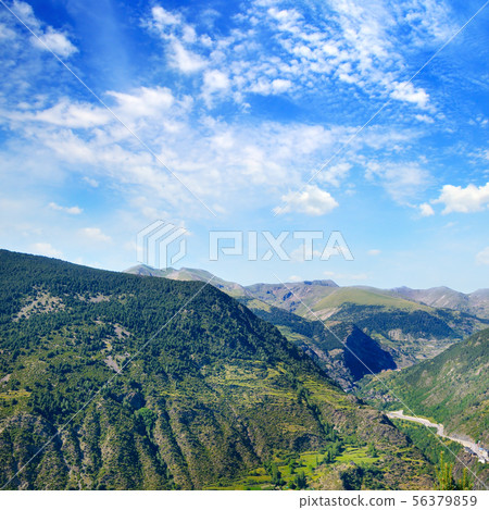 Beautiful mountain landscape and sky. Beautiful mountain landscape and sky. 56379859