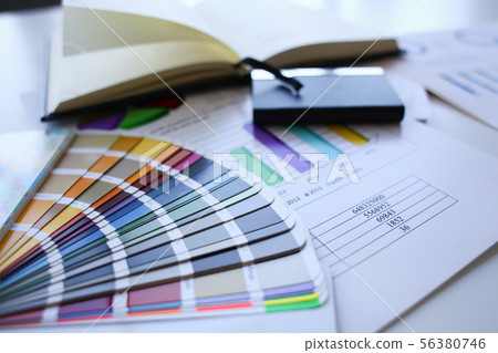 Color print of pantone statistics offset 56380746