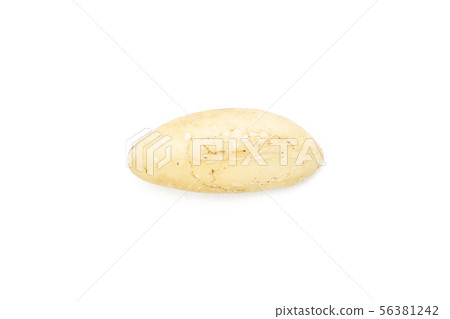 Unshelled brazil nut isolated on white Unshelled brazil nut isolated on white 56381242