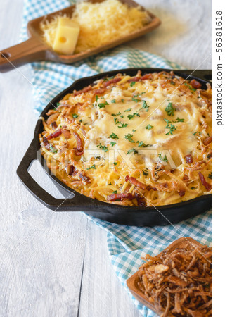 Cheese pasta meal. German traditional food Cheese pasta meal. German traditional food 56381618