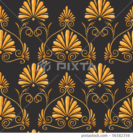 Golden baroque rich luxury vector pattern 56382356