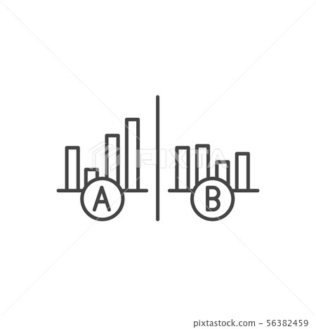 Testing, Trial, and Research Icon w A and B Testing, Trial, and Research Icon w A and B 56382459