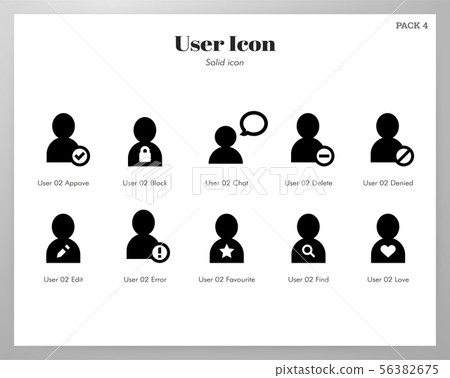 User icons Solid pack 56382675