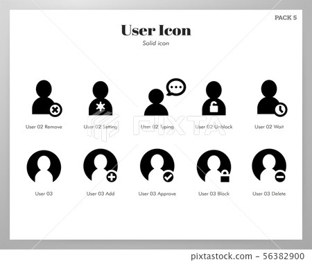 User icons Solid pack 56382900