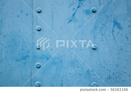 rusty metal dirty wall in blue color 56383198
