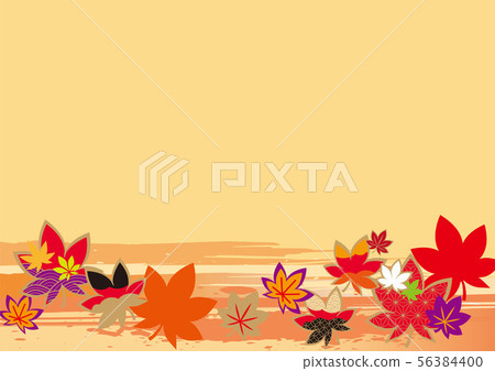 Autumn leaves background material 56384400