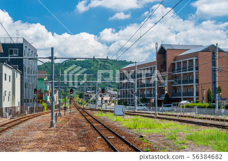 JR West Kansai Line (Yamatoji Line) Kamo Station yard scenery JR West Kansai Line (Yamatoji Line) Kamo Station yard scenery 56384682