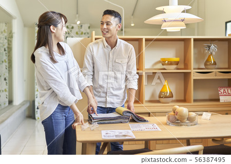 新婚夫婦購物面料 新婚夫婦購物面料 56387495