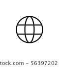 Earth minimal style Icon vector Eps10 56397202