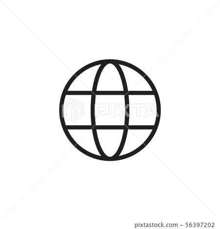Earth minimal style Icon vector Eps10 Earth minimal style Icon vector Eps10 56397202