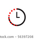 Clock icon Vector illustration, EPS10. 56397208