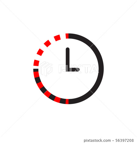 Clock icon Vector illustration, EPS10. 56397208