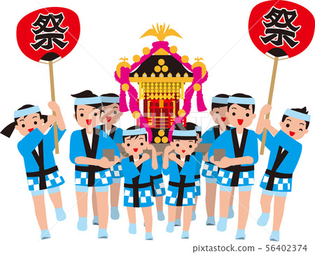 Child shrine. Vector material. Child shrine. Vector material. 56402374