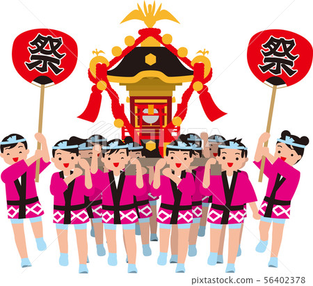 Children's treat. A shrine. Vector material. 56402378