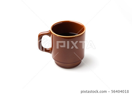 Hot coffee black white background 56404018