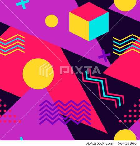 Memphis seamless pattern. Geometric elements 56415966