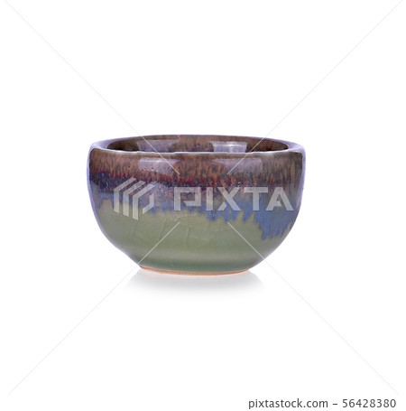 ceramic tea cup isolated on white background. ceramic tea cup isolated on white background. 56428380