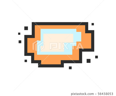 Vector pixel speech bubble. Message box with space 56438053