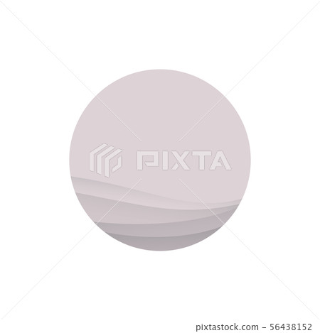 Powdery pink moon icon isolated on white Powdery pink moon icon isolated on white 56438152