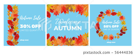 Set of autumn sale banners Set of autumn sale banners 56444836