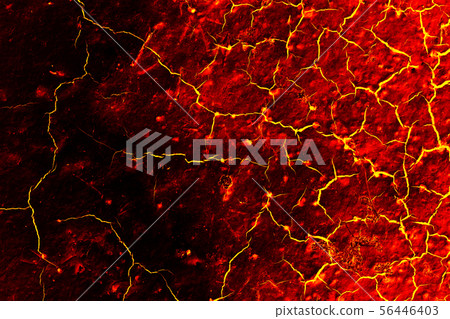 heat red cracked ground texture after eruption 56446403