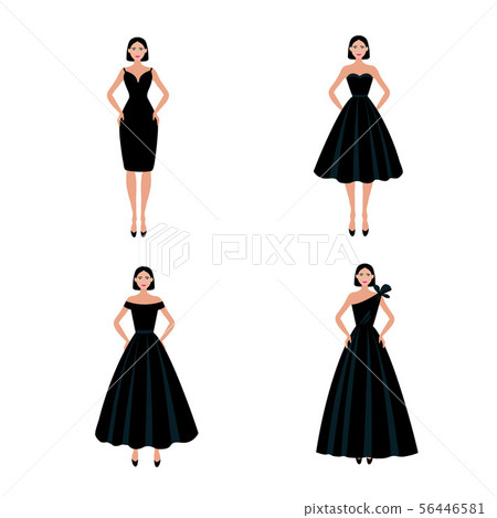 girls in little black dress