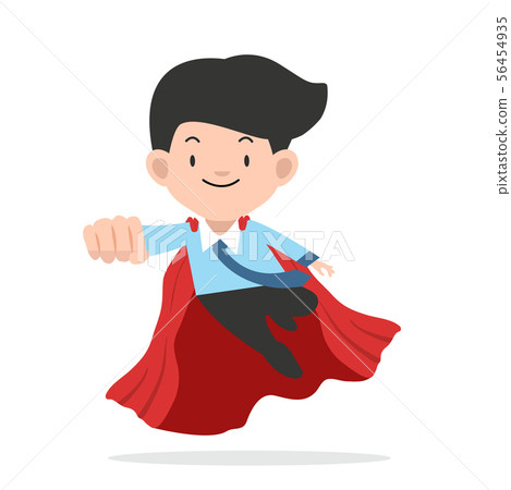 Super Businessman in a flat style vector Super Businessman in a flat style vector 56454935