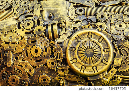 Background metal vintage machinery. 56457705