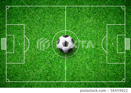 football field soccer ball green grass stadium football field soccer ball green grass stadium 56459922