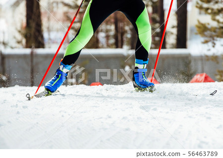 legs and skis athlete skier 56463789