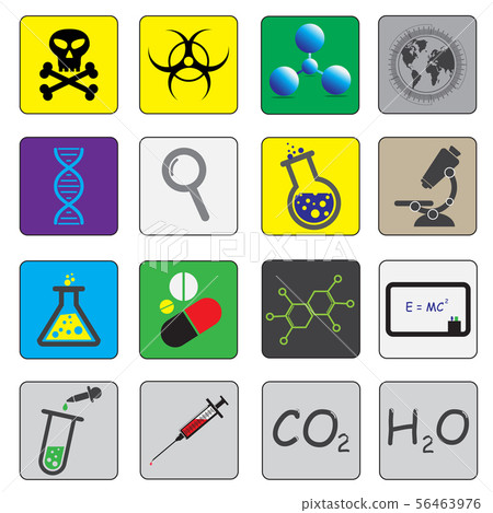 Science theme vector icons. Science theme vector icons. 56463976
