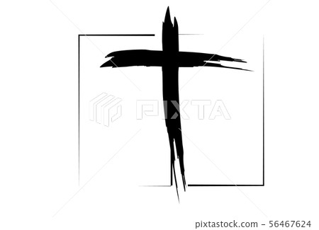 Hand drawn christian cross  56467624