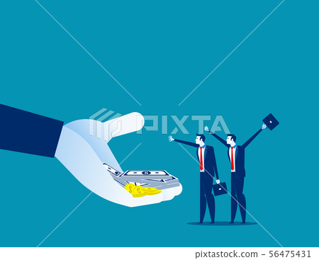Company offer salaries to employees. Concept Company offer salaries to employees. Concept 56475431