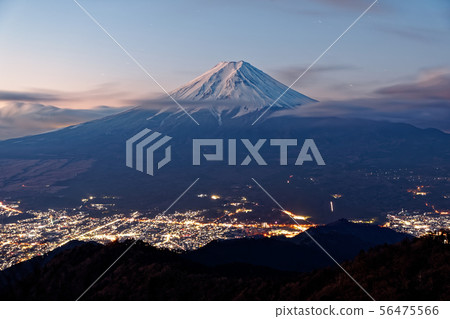 Fuji of the dawn seen from Mitsubashi 56475566