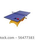 3D_Table網球桌＆球拍＆ball_Transparent背景 56477383