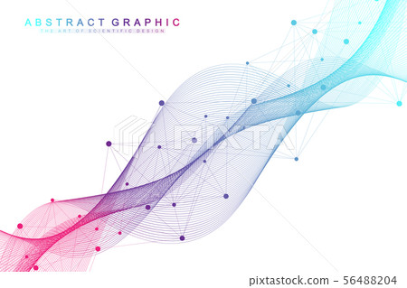 Scientific vector illustration genetic engineering and gene manipulation concept. DNA helix, DNA 56488204